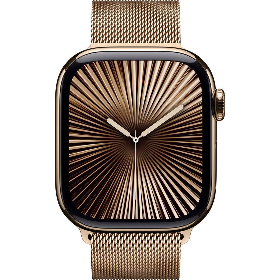 Б/У Apple Watch Series 10 GPS + Cellular 42mm Gold Titanium Case w. Gold Milanese Loop