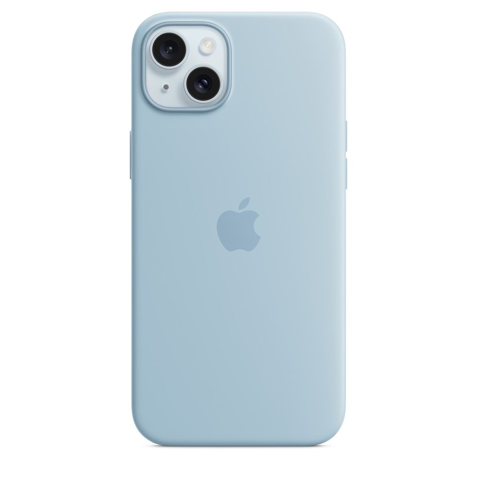 Чехол для iPhone 15 Plus Apple Silicone Case with MagSafe - Light Blue (MWNH3)