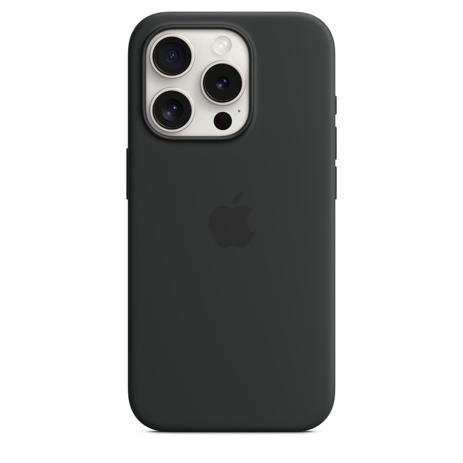 Чехол для iPhone 15 Pro Apple Silicone Case with MagSafe - Black (MT1A3)