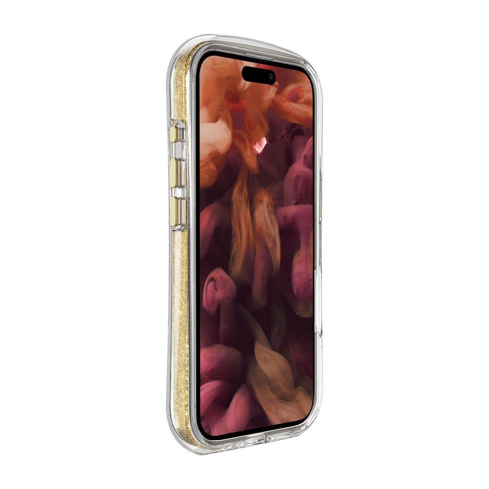 Чохол для iPhone 16 Pro LAUT AERO SPARKLE з MagSafe, Прозорий/золотий (L_IP24B_AS_GD)