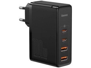 СЗУ Baseus GaN2 Pro Quick Charger 100W (2 Type-C + 2 USB) (Black) (CCGAN2P-L01)