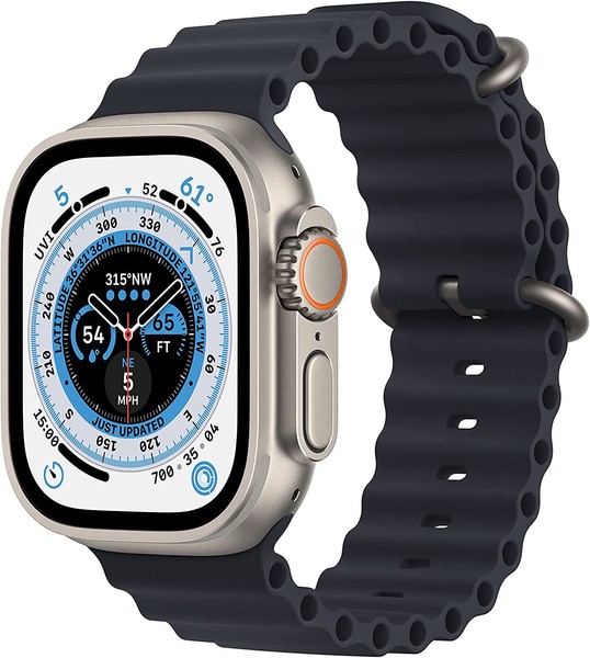 Б/У Apple Watch Ultra GPS + LTE 49mm Titanium Case with Midnight Ocean Band (MQET3, MQFK3)