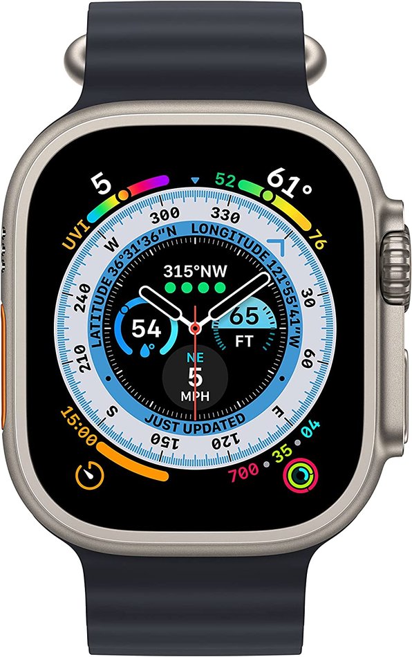 Б/У Apple Watch Ultra GPS + LTE 49mm Titanium Case with Midnight Ocean Band (MQET3, MQFK3)