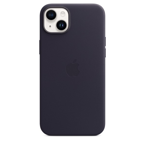 Чохол для iPhone 14 Plus Apple Leather Case with MagSafe - Ink (MPPC3) UA
