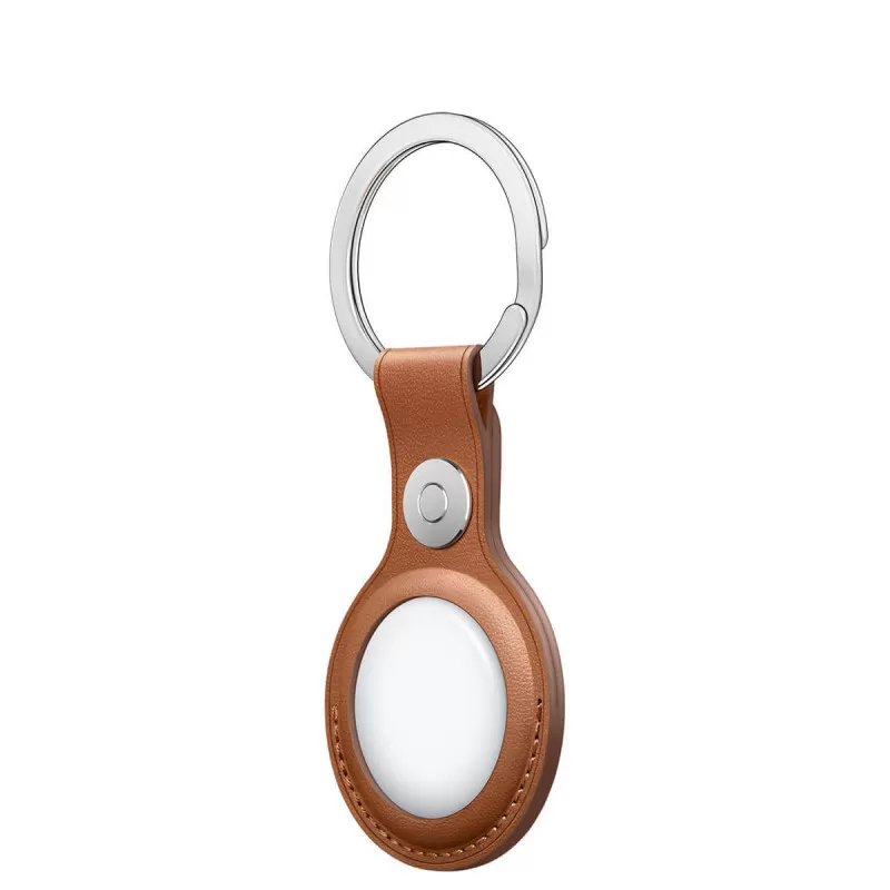 Чехол для AirTag Apple Leather Key Ring (Saddle Brown) MX4M2