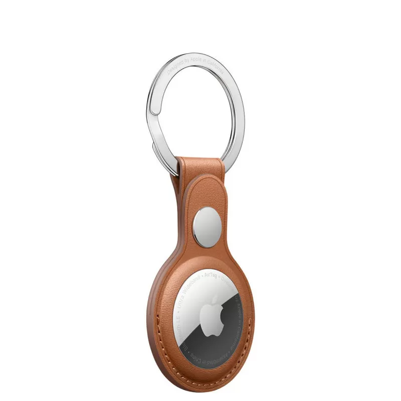 Чехол для AirTag Apple Leather Key Ring (Saddle Brown) MX4M2