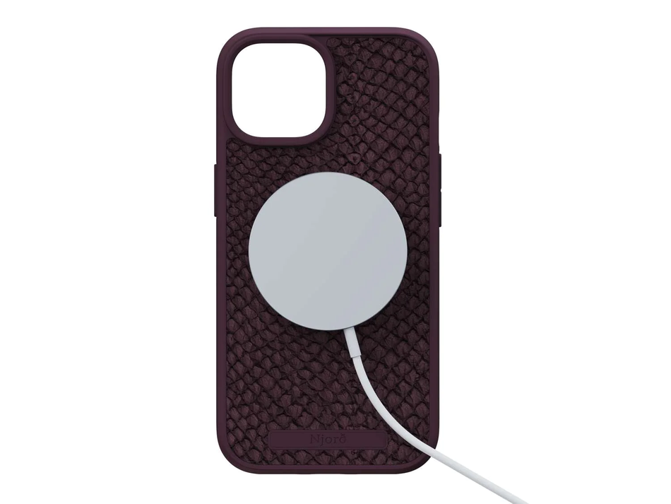 Чохол для iPhone 15 Njord Salmon Leather MagSafe Case Rust (NA51SL03)