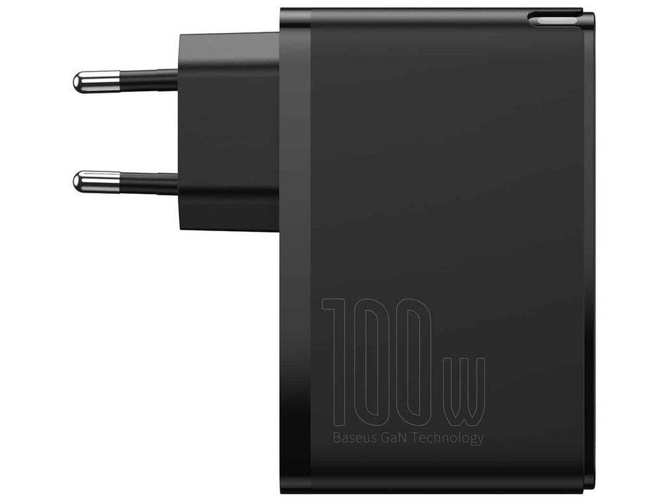 МЗП Baseus GaN2 Pro Quick Charger 100W (2 Type-C + 2 USB) (Black) (CCGAN2P-L01)