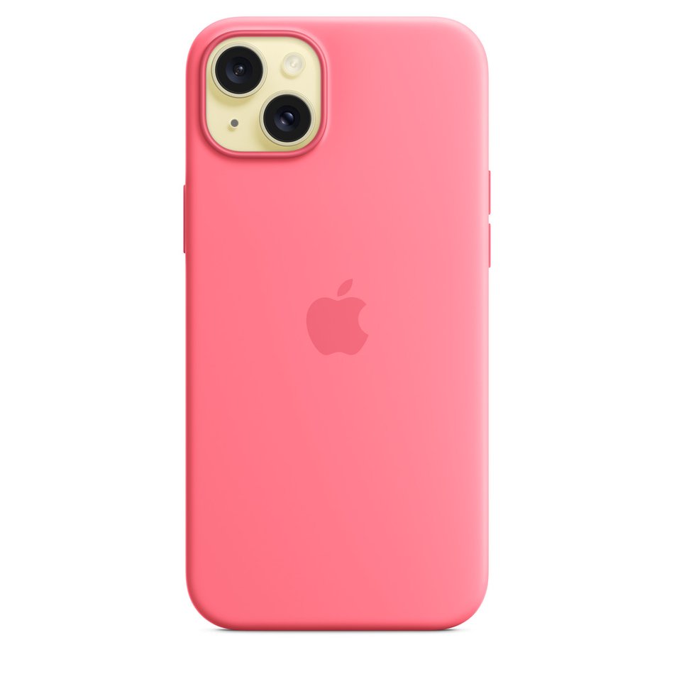 Чохол для iPhone 15 Plus Apple Silicone Case with MagSafe - Pink (MWNE3)
