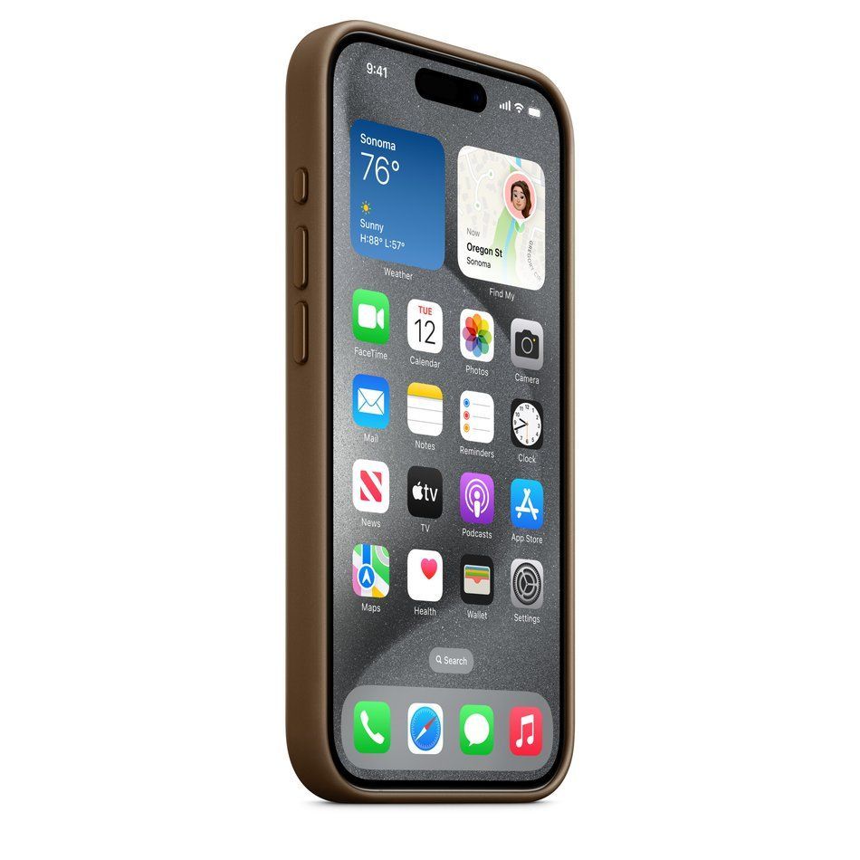 Чехол для iPhone 15 Pro Apple FineWoven Case with MagSafe - Taupe (MT4J3)