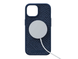 Чехол для iPhone 15 Njord Salmon Leather MagSafe Case Blue (NA51SL01)