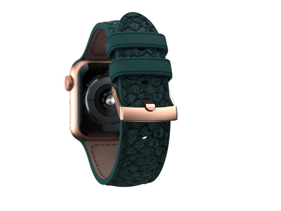 Ремінець для Watch 40/41mm Njord Salmon Leather Strap Dark Green (SL14112)