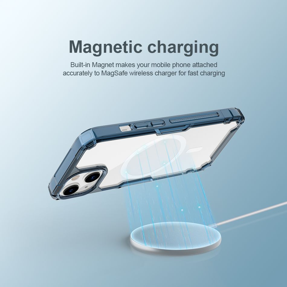 Чехол для iPhone 13 Nillkin TPU Nature Pro Magnetic Series ( Blue )
