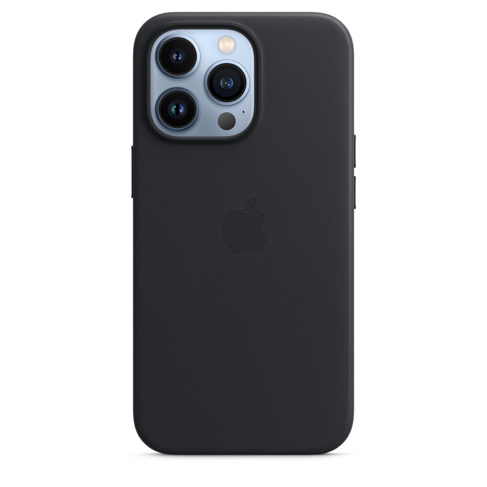 Чeхол для iPhone 13 Pro Apple Leather Case with Magsafe (Midnight) MM1H3 UA