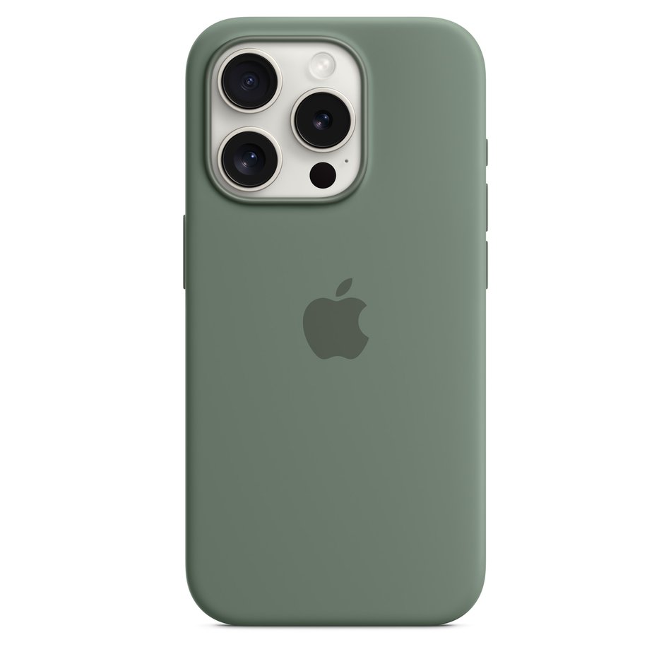 Чохол для iPhone 15 Pro Apple Silicone Case with MagSafe - Cypress (MT1J3)