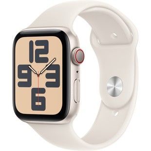 Apple Watch SE 2 GPS + Cellular 44mm Starlight Aluminium Case w. Starlight Sport Band - M/L (MXG83/MXGU3)