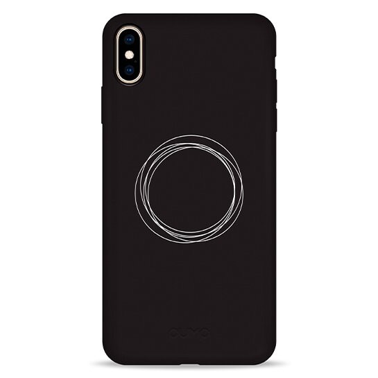 Чехол для iPhone Xs Max PUMP Silicone Minimalistic Case ( Circles on Dark )