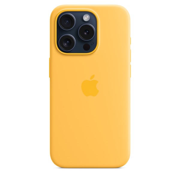 Чехол для iPhone 15 Pro Apple Silicone Case with MagSafe - Sunshine (MWNK3)