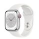 Б/У Apple Watch Series 8 41mm GPS + LTE Silver Aluminum Case with White Sport Band (MP4A3)