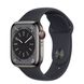 Apple Watch Series 8 GPS + Cellular 41mm Graphite Stainless Steel Case w. Midnight S. Band (MNJJ3)