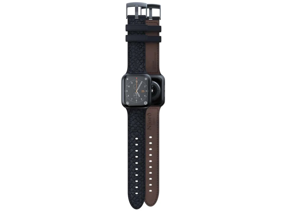 Ремінець для Watch 40/41mm Njord Salmon Leather Strap Dark Grey (SL14110)