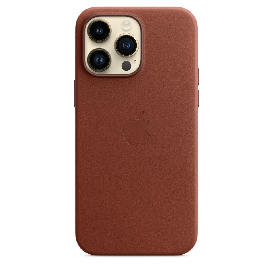 Чехол для iPhone 14 Pro Max Apple Leather Case with MagSafe - Umber (MPPQ3) UA