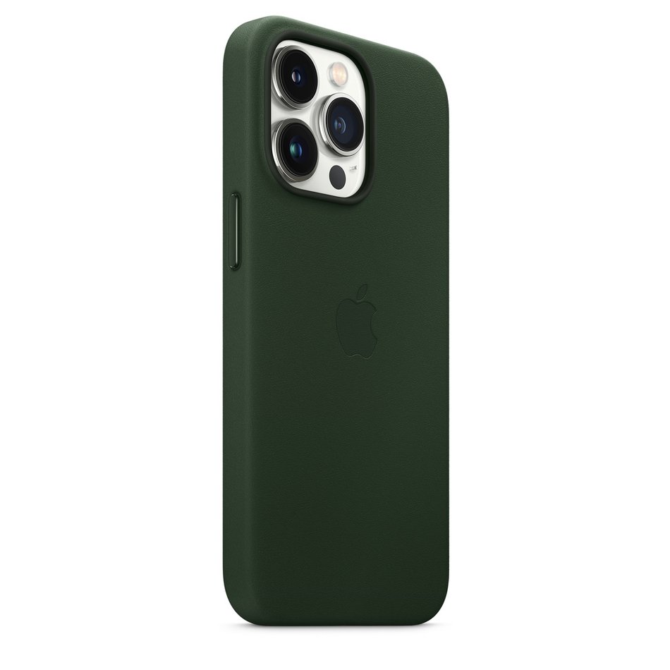 Чeхол для iPhone 13 Pro Apple Leather Case with Magsafe (Sequoia Green) MM1G3 UA