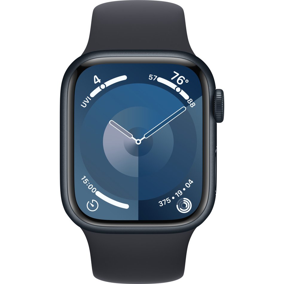 Apple Watch Series 9 GPS + Cellular 41mm Midnight Alu. Case w. Midnight S. Band - M/L (MRHT3)
