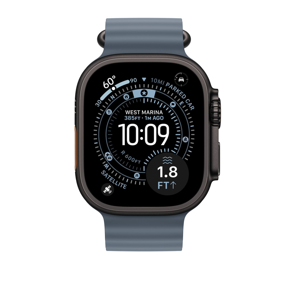 Apple Watch Ultra 3 GPS + Cellular 49mm Black Tit. Case w. Anchor Blue O. Band (MGCJ4)