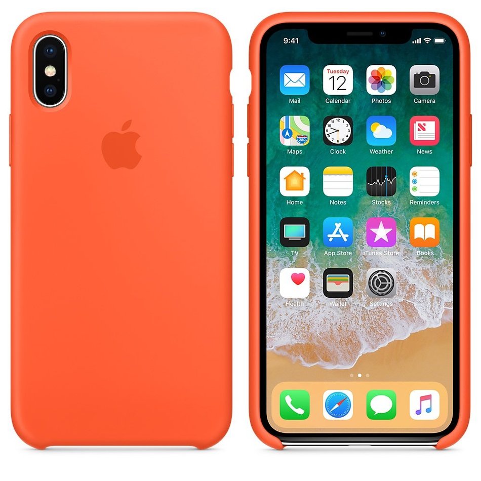 Чохол для iPhone X/Xs OEM Silicone Case ( Spicy Orange )