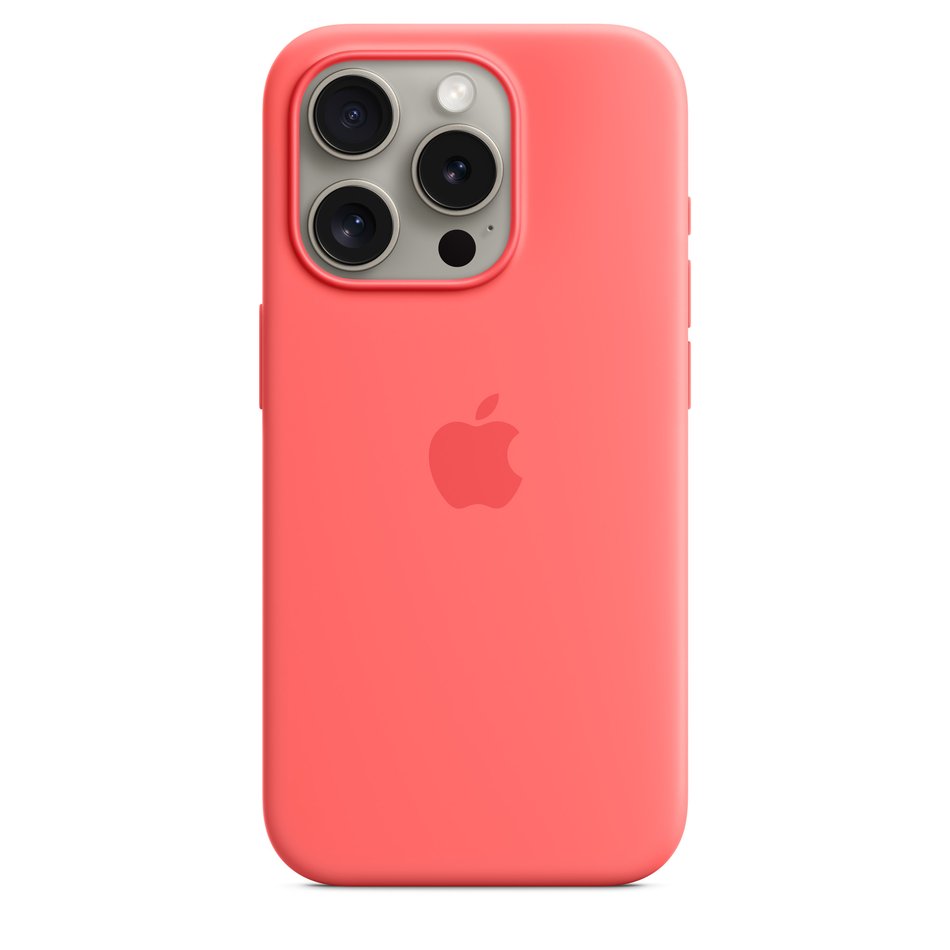 Чехол для iPhone 15 Pro Apple Silicone Case with MagSafe - Guava (MT1G3)