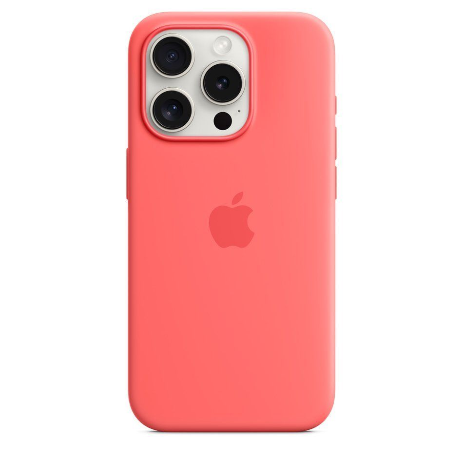 Чехол для iPhone 15 Pro Apple Silicone Case with MagSafe - Guava (MT1G3)
