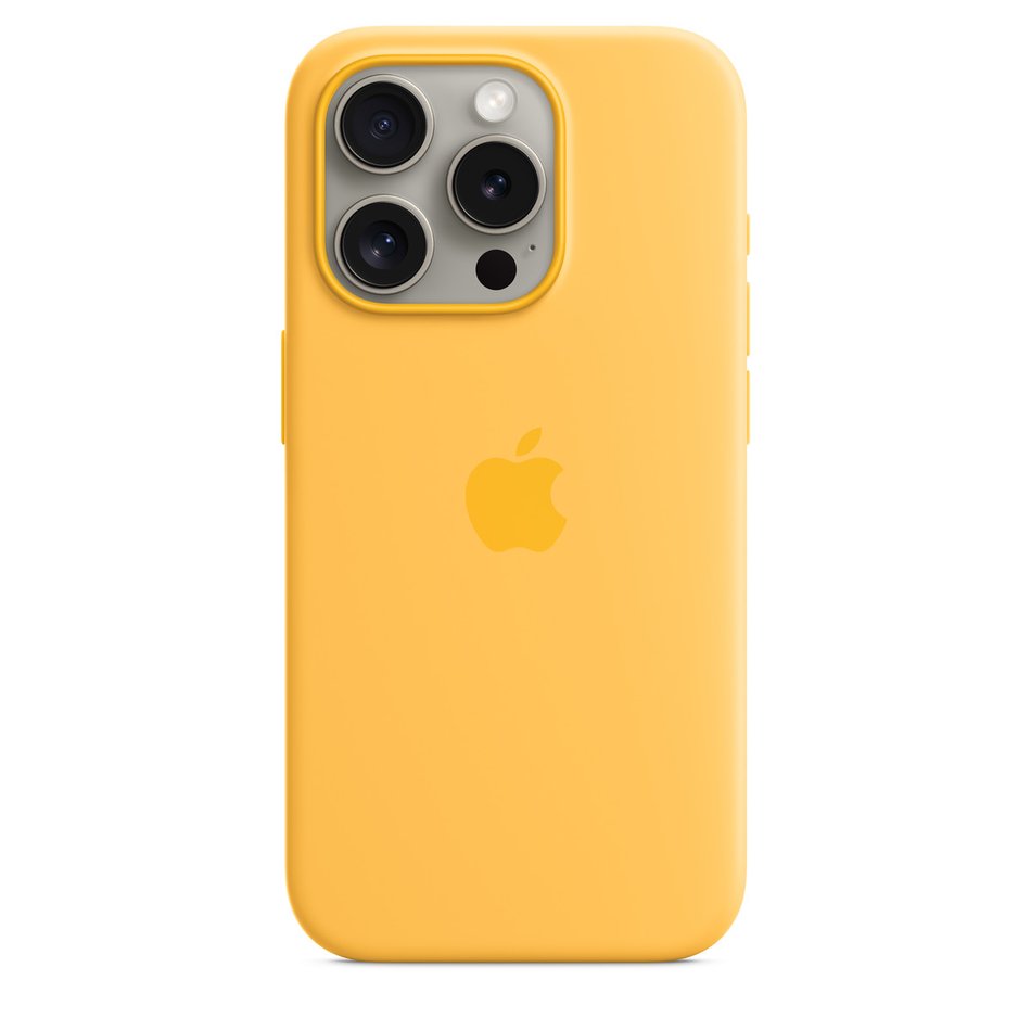 Чохол для iPhone 15 Pro Apple Silicone Case with MagSafe - Sunshine (MWNK3)