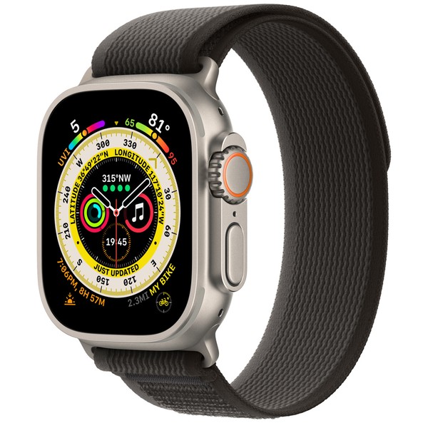 Б/У Apple Watch Ultra GPS + LTE 49mm Titanium Case with Black/Gray Trail Loop (MQFW3, MQFX3)