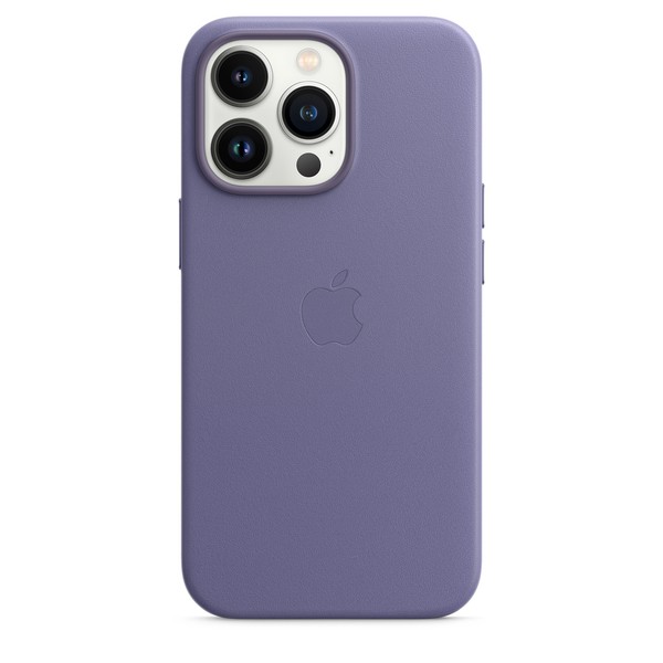 Чeхол для iPhone 13 Pro Apple Leather Case with Magsafe (Wisteria) MM1F3 UA