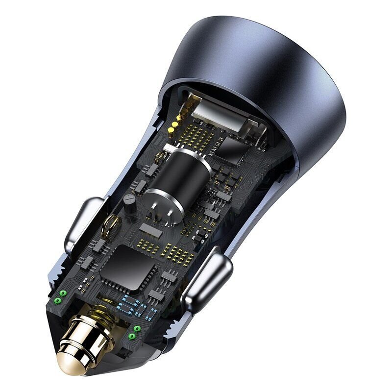 АЗУ Baseus Golden Contactor Pro Dual Quick Charger Car Charger U+U 40W Dark Gray (CCJD-A0G)