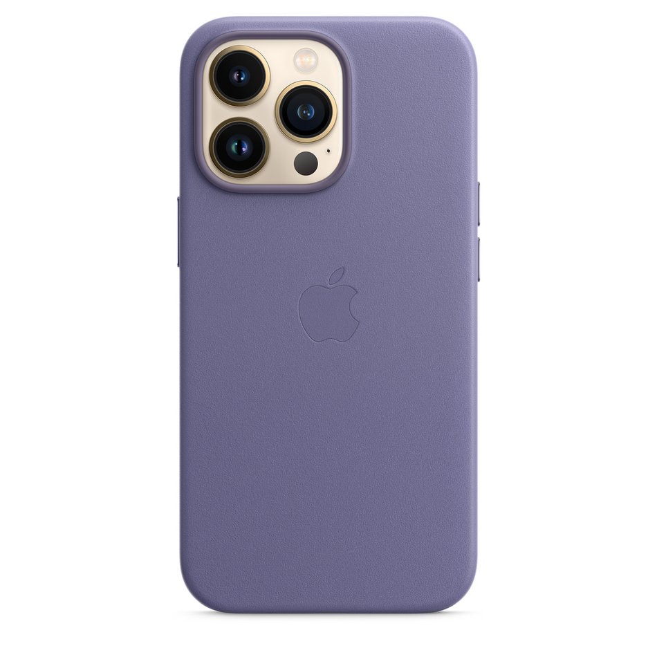 Чeхол для iPhone 13 Pro Apple Leather Case with Magsafe (Wisteria) MM1F3 UA