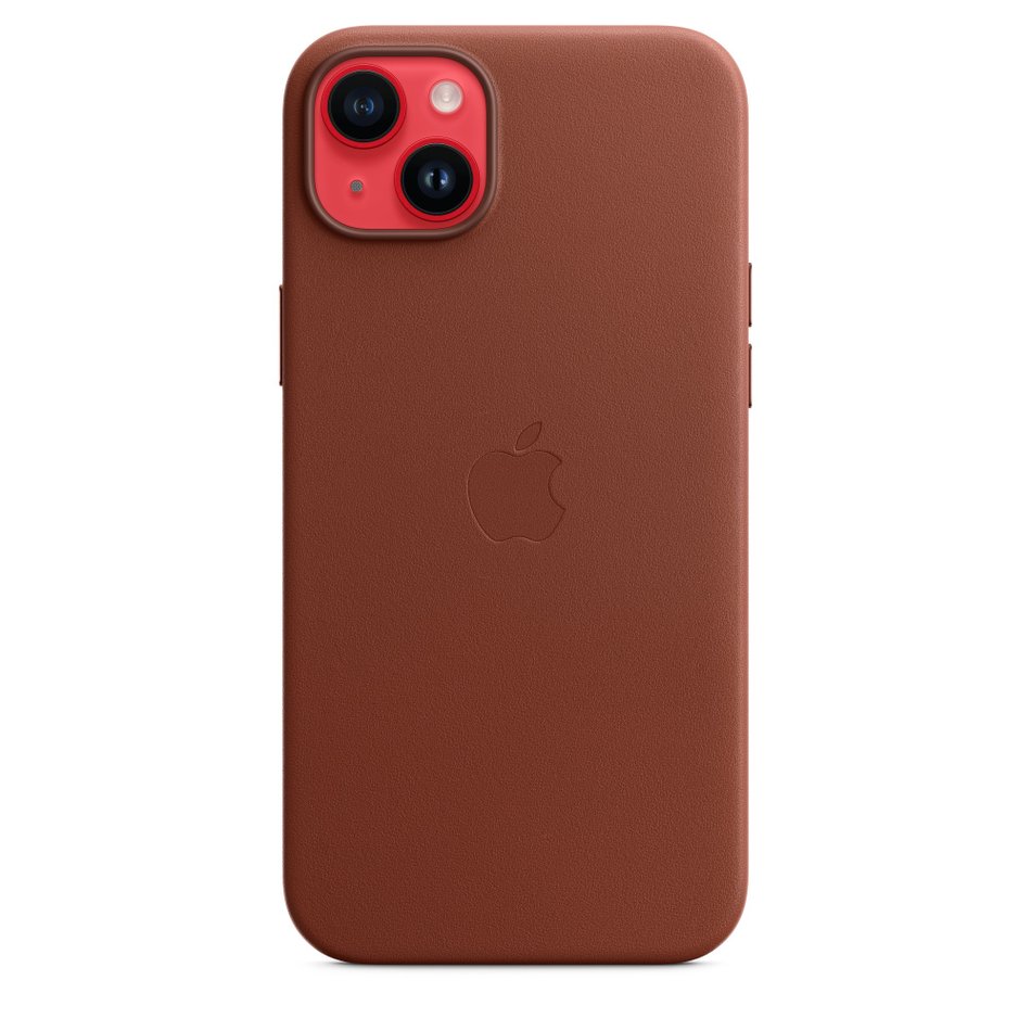 Чохол для iPhone 14 Plus Apple Leather Case with MagSafe - Umber (MPPD3) UA