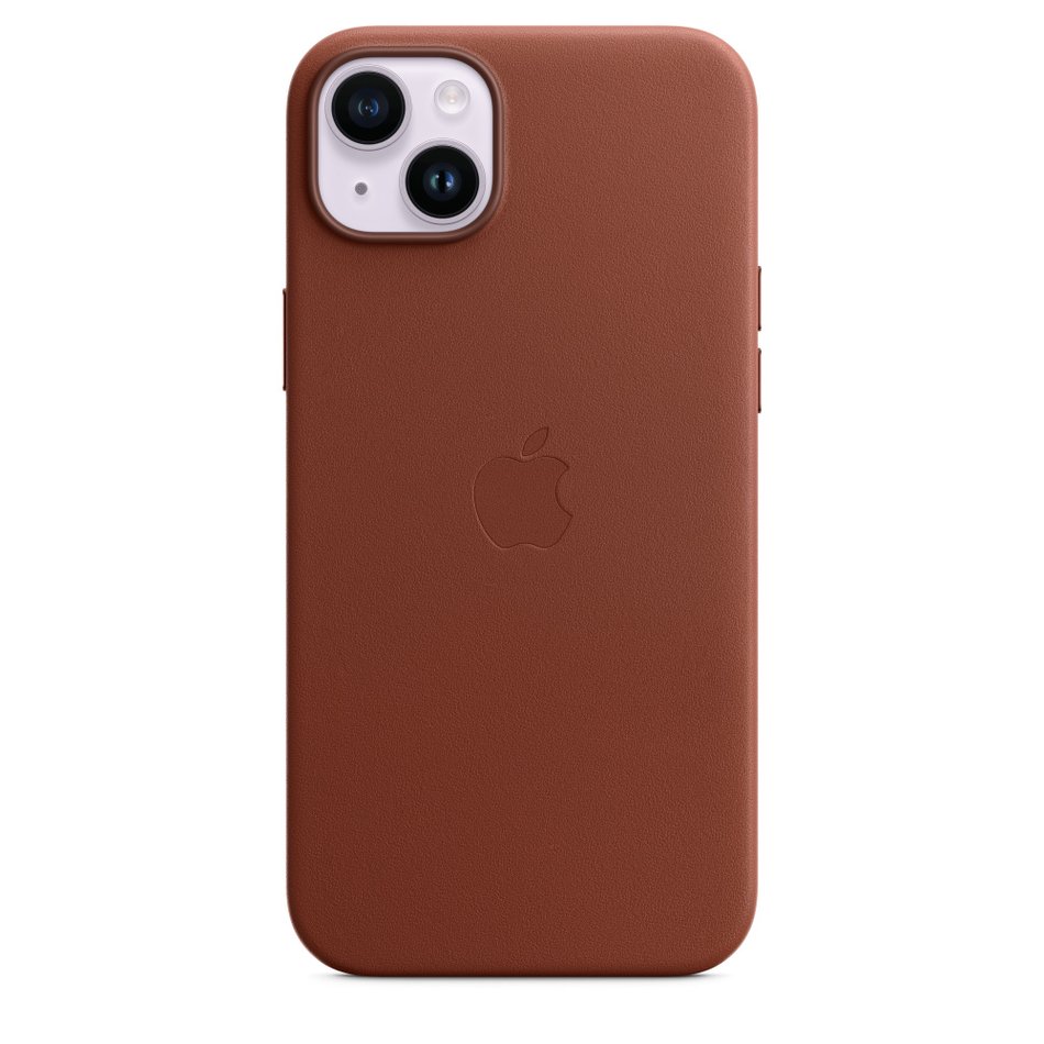 Чохол для iPhone 14 Plus Apple Leather Case with MagSafe - Umber (MPPD3) UA