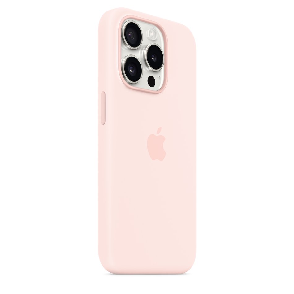 Чехол для iPhone 15 Pro Apple Silicone Case with MagSafe - Light Pink (MT1F3)