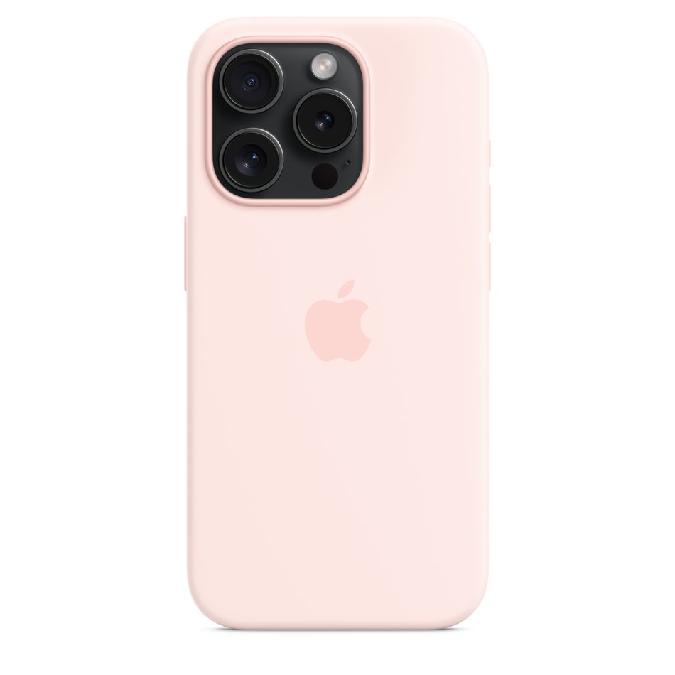 Чехол для iPhone 15 Pro Apple Silicone Case with MagSafe - Light Pink (MT1F3)