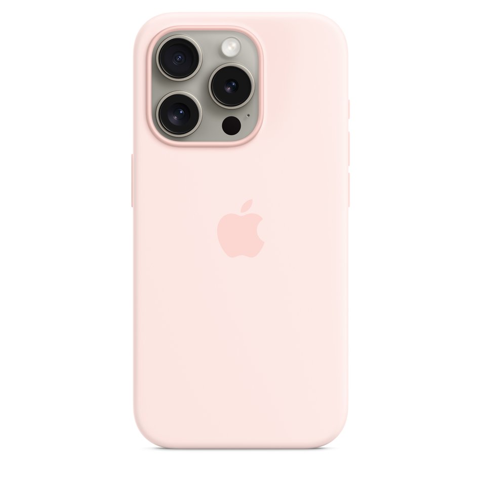 Чохол для iPhone 15 Pro Apple Silicone Case with MagSafe - Light Pink (MT1F3)