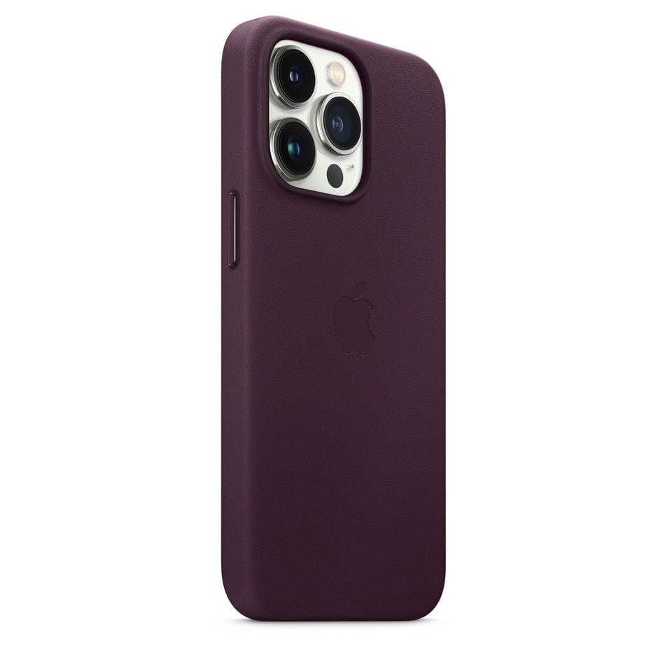 Чeхол для iPhone 13 Pro Apple Leather Case with Magsafe (Dark Cherry) MM1A3 UA