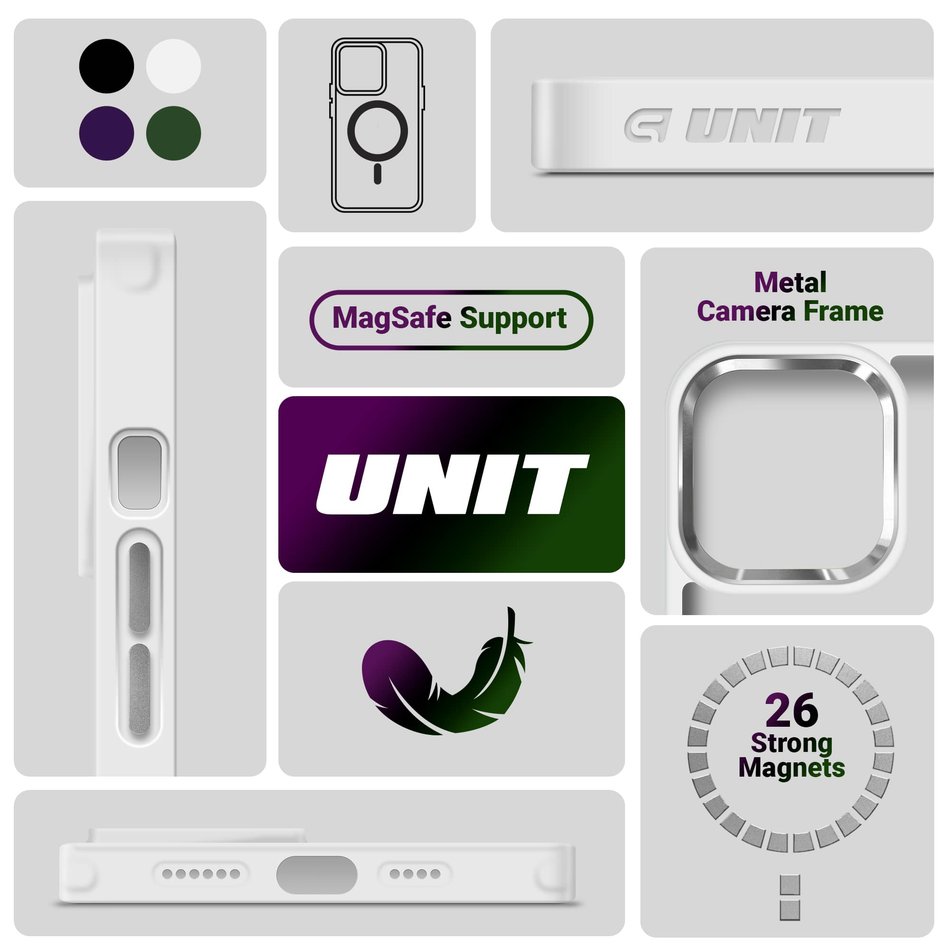 Чохол для iPhone 12/12 Pro Armorstandart Unit MagSafe Matte Clear Silver (ARM70444)