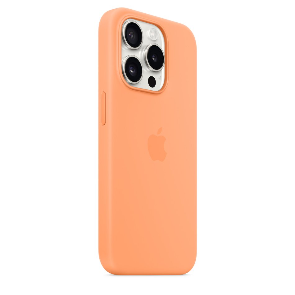 Чохол для iPhone 15 Pro Apple Silicone Case with MagSafe - Orange Sorbet (MT1H3)