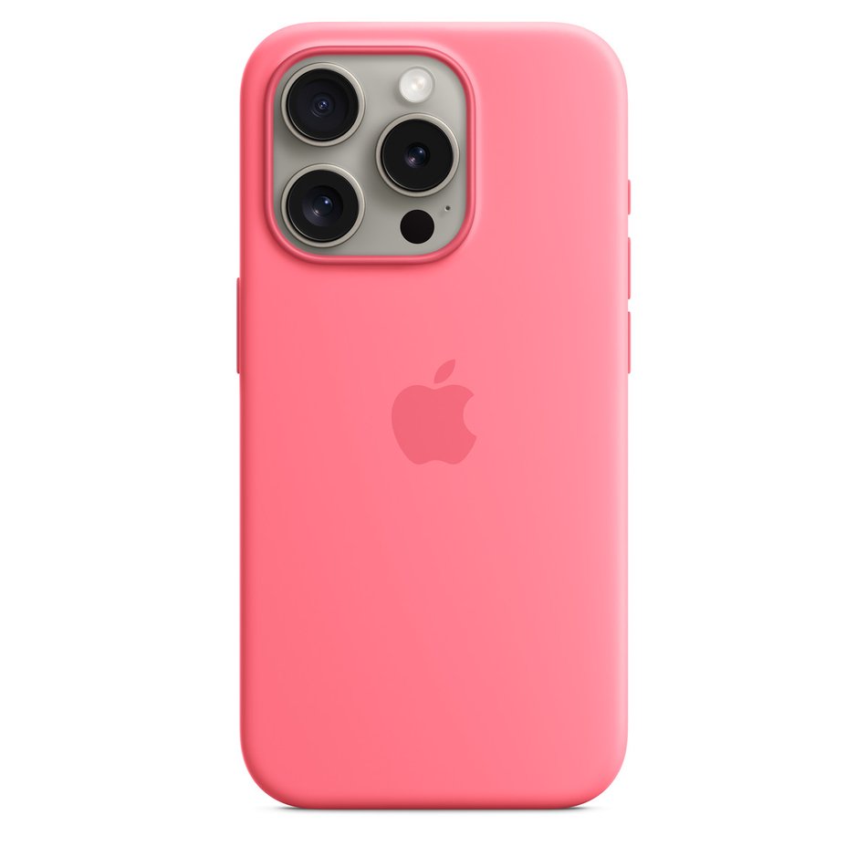 Чехол для iPhone 15 Pro Apple Silicone Case with MagSafe - Pink (MWNJ3)
