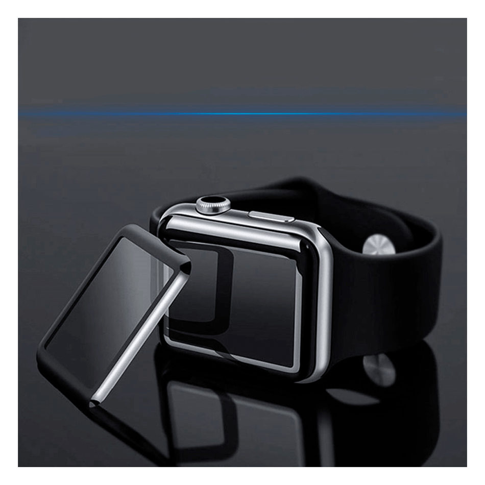 Защитное стекло для Apple Watch 42 mm 3D Glass 9H ( Black )