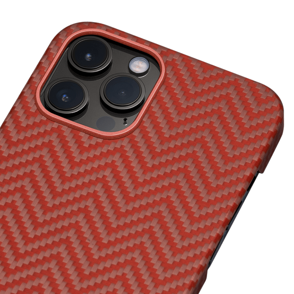 Чохол для iPhone 12/12 Pro Pitaka MagEZ Case Herringbone Red/Orange (KI1207P)