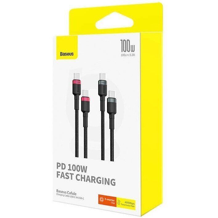 Кабель Baseus Cafule Cable Type-C to Type-C 100W 2m (2pcs) (Gray/Red) (P10318306003-01)