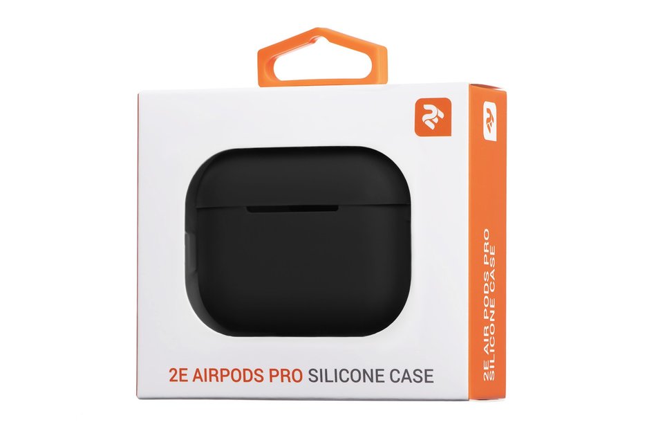 Чохол для AirPods Pro 2E Pure Color Silicone 2.5 mm ( Black ) 2E-PODSPR-IBPCS-2.5-BK